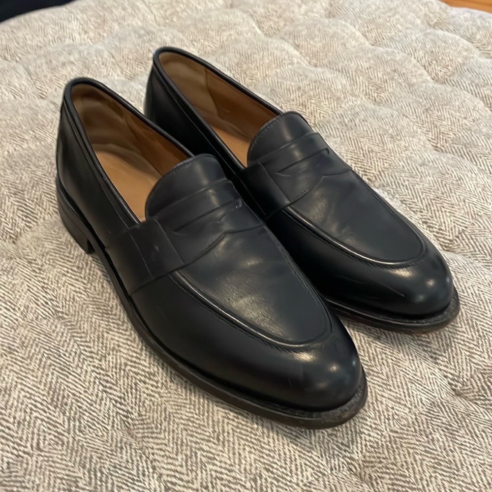 Classic Black Leather Loafers